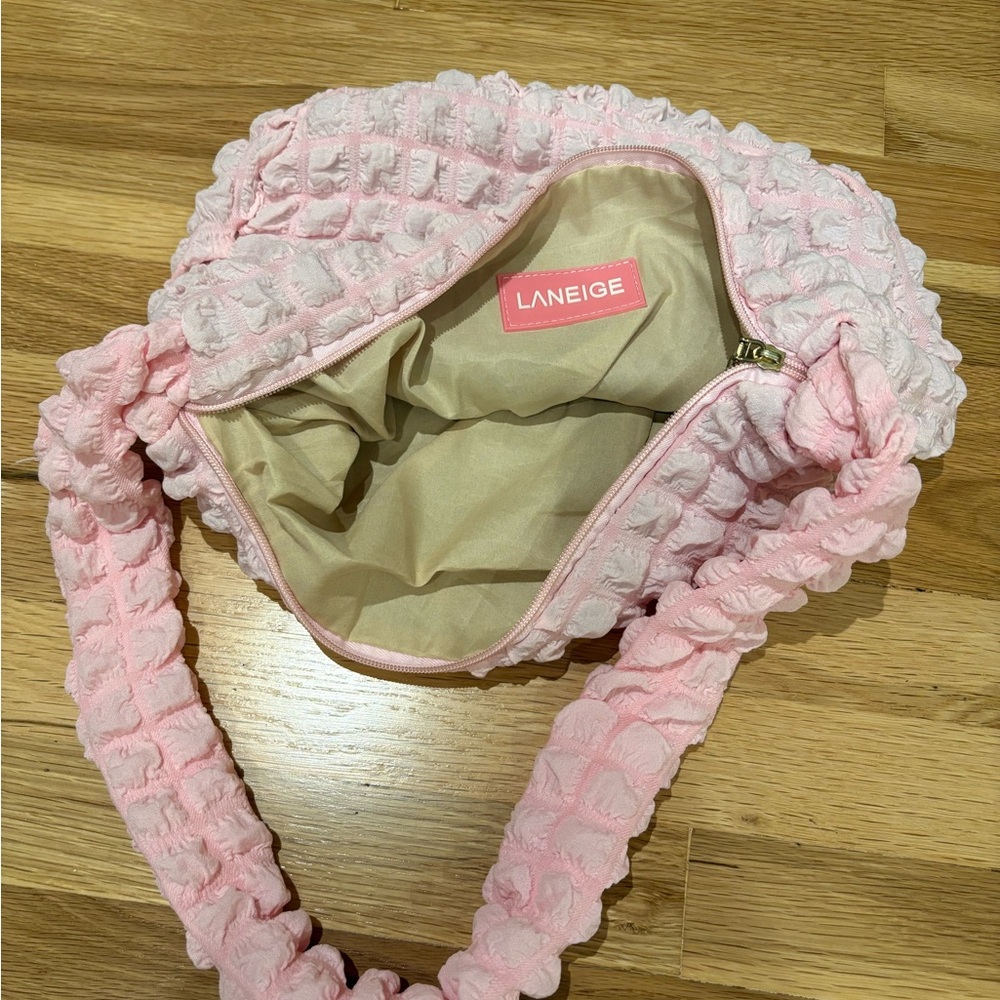 Laneige pink shoulder bag